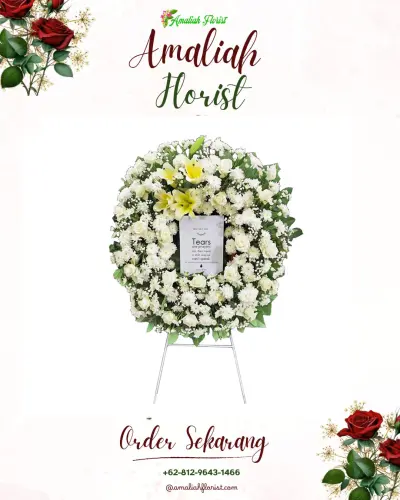 Krans Bunga Duka Cita di Krumpakan